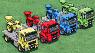 Transport Of COLORS - FAST LIME JOB with Mini Trucks and Trailer - Farming Simulator 22