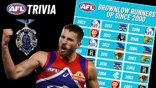 Naming Every Brownlow Runner Up Since 2000 (AFL Trivia)