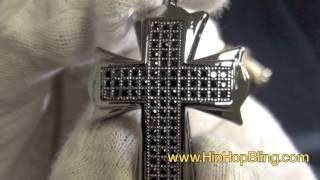 SMALL MICRO PAVE BLING BLING CROSS PENDANT