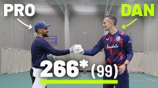 I Faced 100 Balls With A PRO CRICKETER How Many Did We Score?