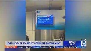 Luggage lost on American Airlines flight to Burbank found in homeless encampment