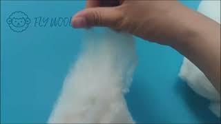 Combed sheep wool for wool felt