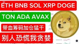 ETH BNB SOL XRP DOGE TON ADA AVAX 牛市价格预测 最佳建仓时机！别人恐慌我贪婪！这个时候你不进场难道要买在山顶？