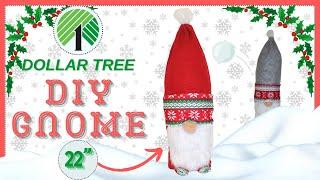 DIY CHRISTMAS GNOME DOLLAR TREE  EASY NO SEW TWO STYLES