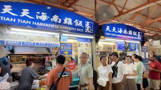 Customers have been lining up since morning! Singapore Hawker Street Food