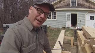 Part 2 of Building Temporary Timber Frame Sawmill Shed