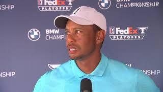 Tiger Woods post first round interview 2020 BMW Championship - Playoff FedEx Cup