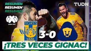 Resumen y goles | Tigres 3 - 0 Pumas | Liga Mx CL 2020 - J8 | TUDN