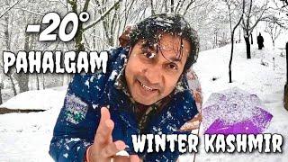 -20° Pahalgam ️ Heavy Snowfall | Winter Kashmir 2023 | Srinagar to Pahalgam | Pahalgam Kashmir Vlog