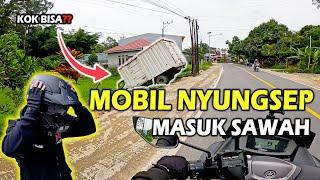 Mobil Nyungsep Terjun Ke Sawah, Bagaimana Ceritanya??