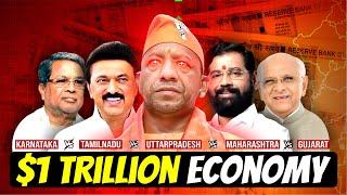 Which Indian State will be the FIRST to reach a $1 Trillion Economy ? Maharashtra, Uttar Pradesh etc