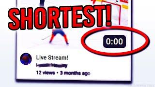 What Is The SHORTEST Live Stream on YouTube EVER?