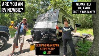 Campsite RV Setup & Breakdown for Newbies ~ Detailed Tips & Tricks