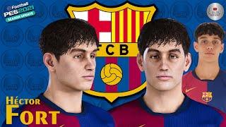 Héctor Fort Face PES 2021 FC Barcelona by NISZ Gaming | PES 2020 | Create Face PES