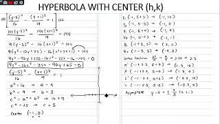 Hyperbola with Center h,k - Pre-Calculus