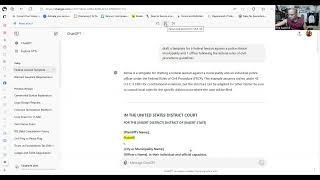 How to use CHATGPT to Draft a Federal Lawsuit using FRCP against a Police Municipality & Officer