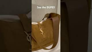 DUPES YSL Small leather suede shoulder bag vs Coach Hadley // Robin Cookie