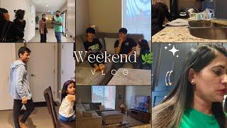 Weekend Vlog - Living Room Tour - Edmonton Friends -Kids Stay Over- Daily Vlog