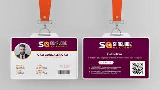 HORIZONTAL ID CARD DESIGN | BARO SIDA LOO SAMEEYO ID CARD JIIF AH | ADOBE ILLUSTRATOR |