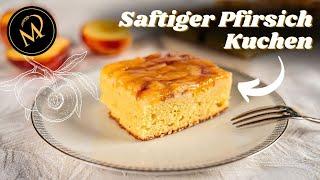 Pfirsich Joghurt Kuchen  - Schneller und einfacher Upside Down Kuchen mit saisonalen Früchten