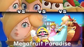 Super Mario Party Rosalina vs Peach vs Donkey Kong vs Bowser #104 Megafruit Paradise