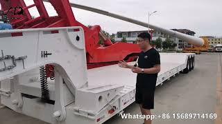 3 axles detachable gooseneck lowbed trailers for sale -heavy duty lowboy trailer