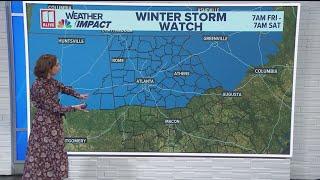 Weather Impact Alert | Latest update on winter storm heading to north Georgia, metro Atlanta