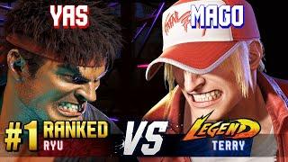 SF6 ▰ YAS (#1 Ranked Ryu) vs MAGO (Terry) ▰ High Level Gameplay