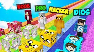 Minecraft: NOOB vs PRO vs HACKER vs DIOS  LUCKY BLOCKS DE MIKECRACK vs RAPTORGAMER vs SPARTA356