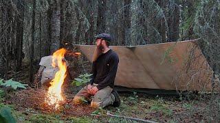 Solo Bushcraft Overnighter Next to River and Pond