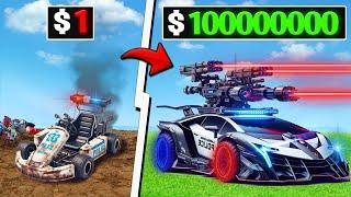 COCHE de POLICIA de $1 vs $1.000.000 en GTA 5