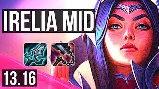 IRELIA vs YASUO (MID) | 6 solo kills, 700+ games, 11/3/10 | KR Diamond | 13.16