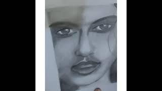 #sketchyaart | face drawing |How to draw a face | charcoal sketch