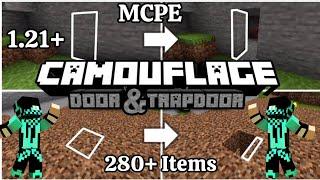 Camouflage Doors & Trapdoors Addon MCPE 1.21 | Mine Fire Bro #minecraft