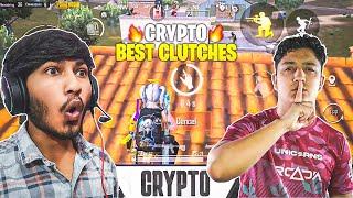 React  to CRYPTO Best clutches in pubg mobile