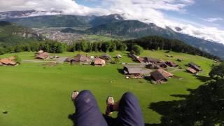 Interlaken Paragliding takeoff almost into trees