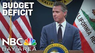 Newsom announces state budget deficit