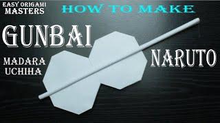 How to make Madara Uchiha's Gunbai out of paper. Naruto. (Easy Origami Masters)