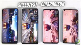 Oppo Reno6 5G vs Vivo V21 vs Xiaomi Redmi Note 10 Pro vs Samsung Galaxy A72 | Speedtest, Comparison