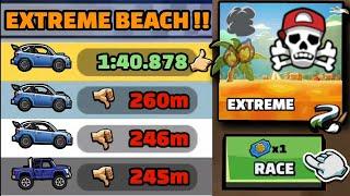 FINISHED AFTER AN HOUR!  EXTREME BEACH MAP IN COMMUNITY SHOWCASE - Hill Climb Racing 2