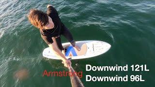 Armstrong Downwind 121L und 96L Sup Downwind und Wingfoil Board Test 2023