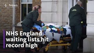 NHS England waiting lists hit record high