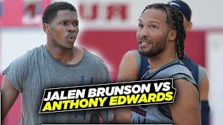 Anthony Edwards & Jalen Brunson GO AT IT at USA Basketball Scrimmage