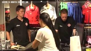 Kickers TV: Rothosen auf Einkaufstour im FLYERALARM sports Flagship-Store