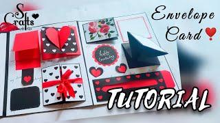 Scrapbook Tutorial ️| Envelope Card | Handmade | gift making ideas | birthday|Anniversary| S Crafts