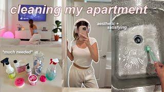 DEEP CLEANING & ORGANIZING my apartment 🫧 (aesthetic + satisfying)