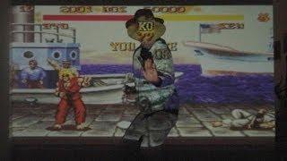 Street Fighter 2 (Super Nintendo) on the projector Smartphone (Samsung Galaxy BEAM)