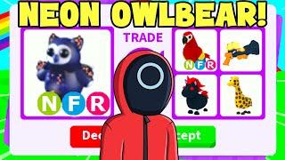 Trading NEON OWLBEAR in Adopt Me Roblox