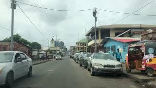Driving somewhere around Monrovia, Liberia with Love Weah