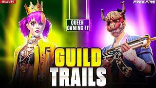 QUEEN GAMING GUILD TRAILSSERCHING FOR QG NEW LEGENDS #freefirelive #livestream @queengamingff5924